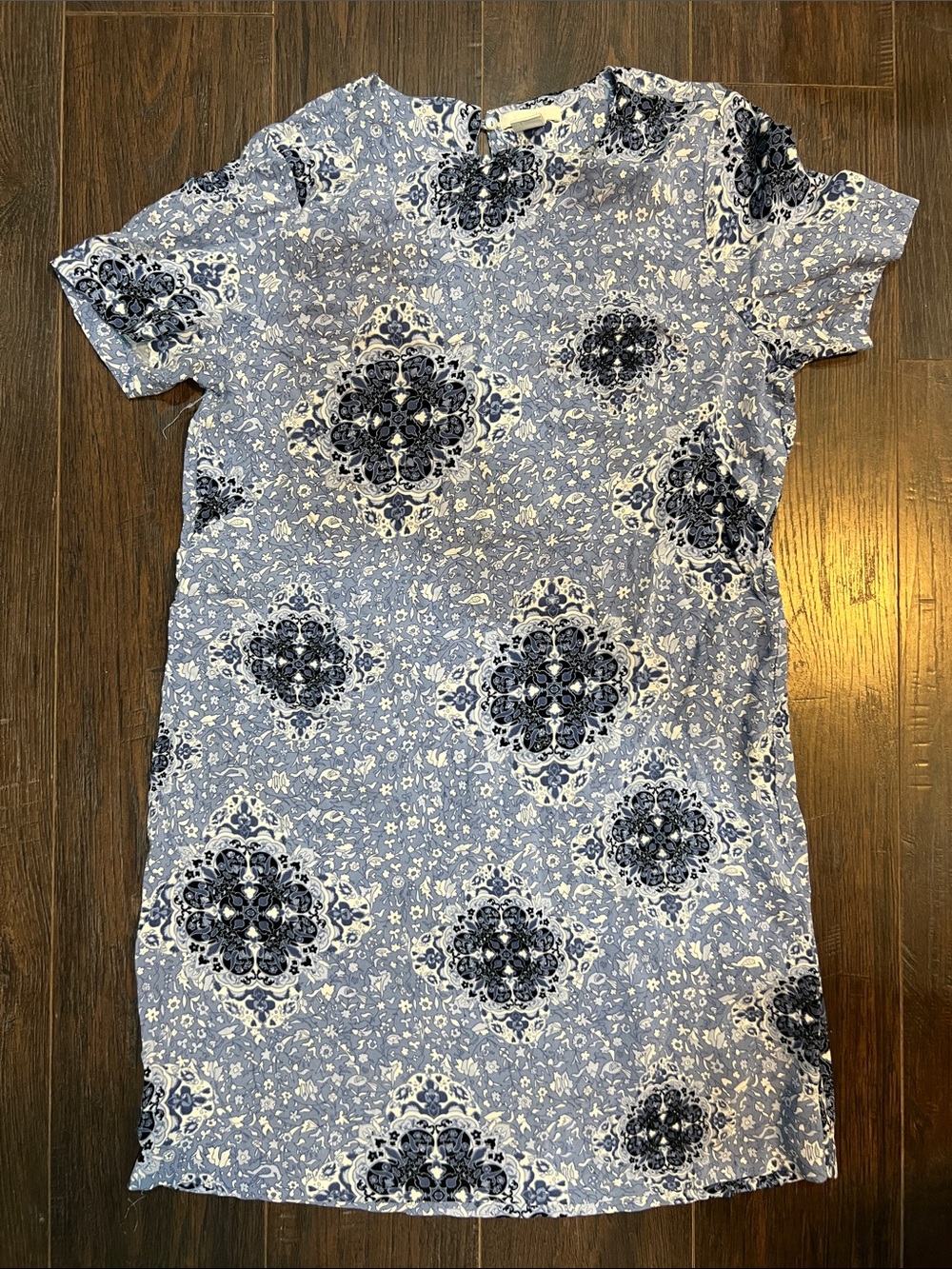 Blue Paisley Shift Dress - Women